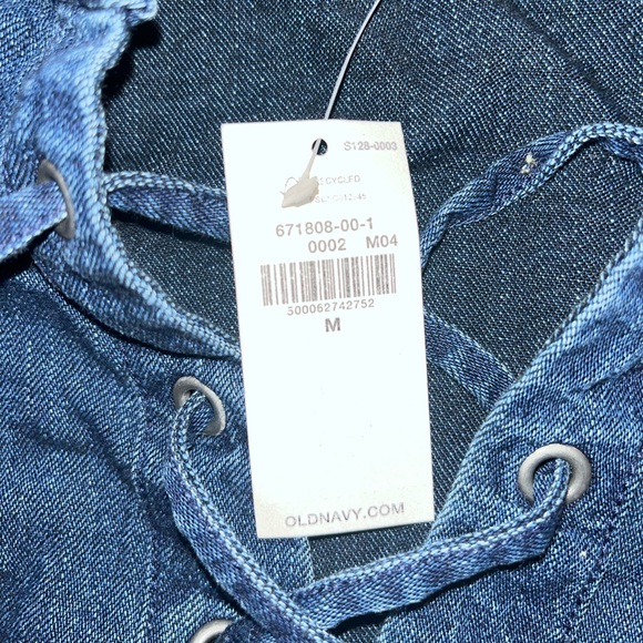 Old Navy Denim Dress Medium NWT - Picture 4 of 4